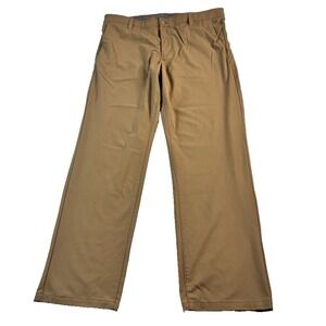Chaps Mens Dress Pants Khaki 38x32 Slim Fit Tapered Leg Comfort Stretch Mid Rise